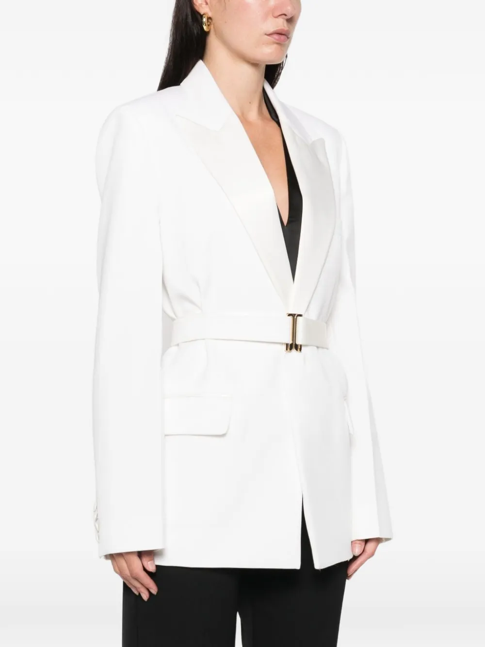 Victoria Beckham Peak-lapels Blazer In White