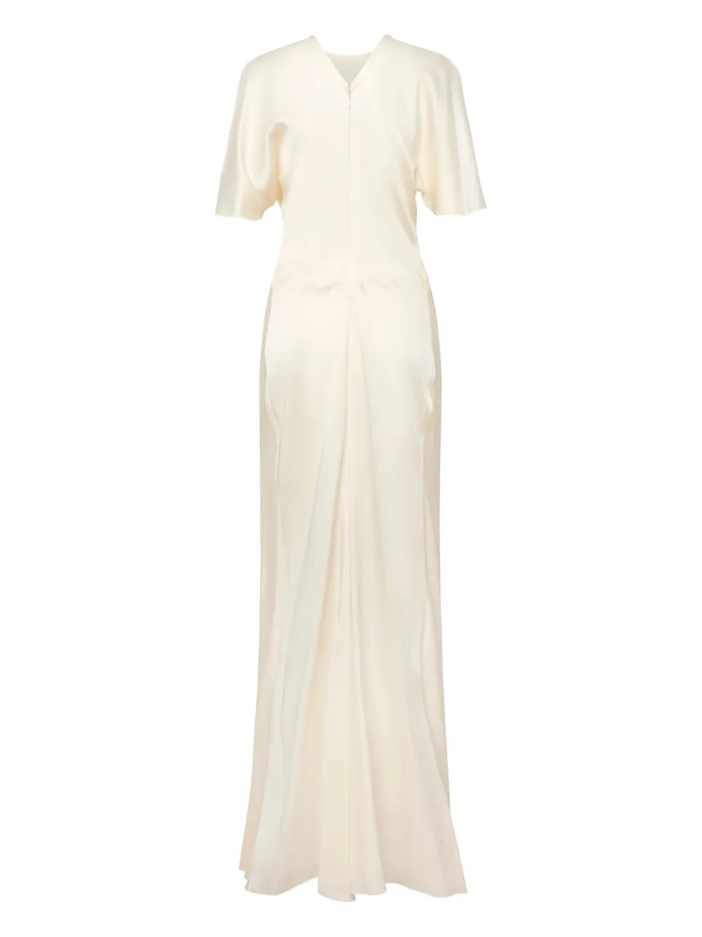 Victoria Beckham gathered maxi dress - Beige