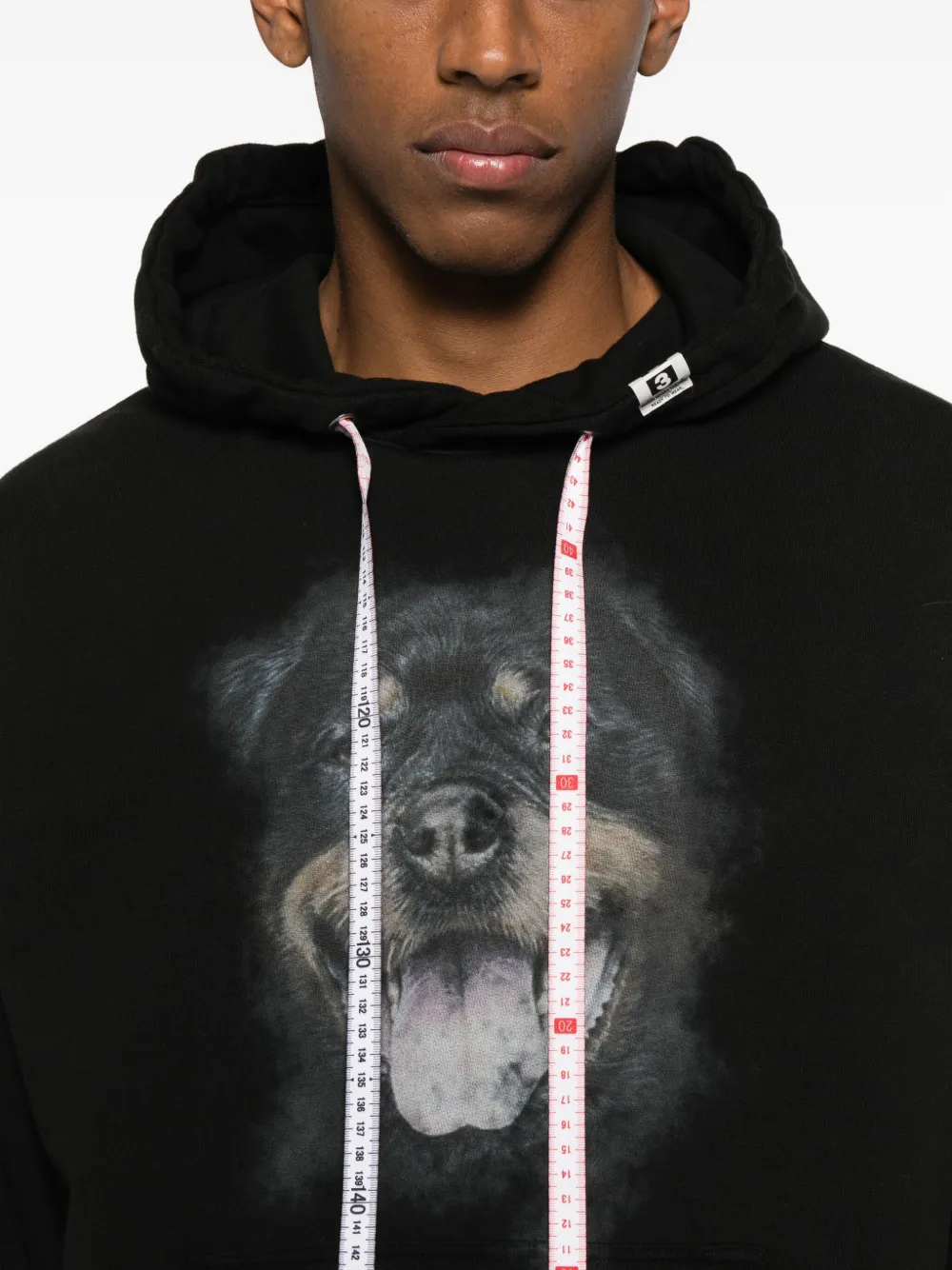 Maison MIHARA YASUHIRO Hoodie met hondenprint Zwart