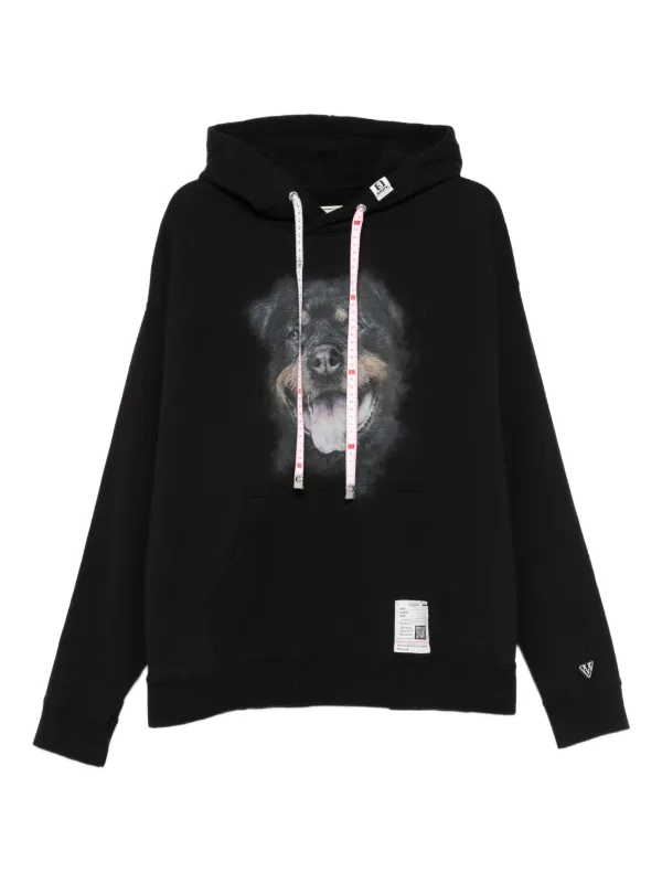 トップス Maison Mihara Yasuhiro 24ss PRINT HOODIE Maison MIHARA YASUHIRO dog-print Hoodie | Black | FARFETCH