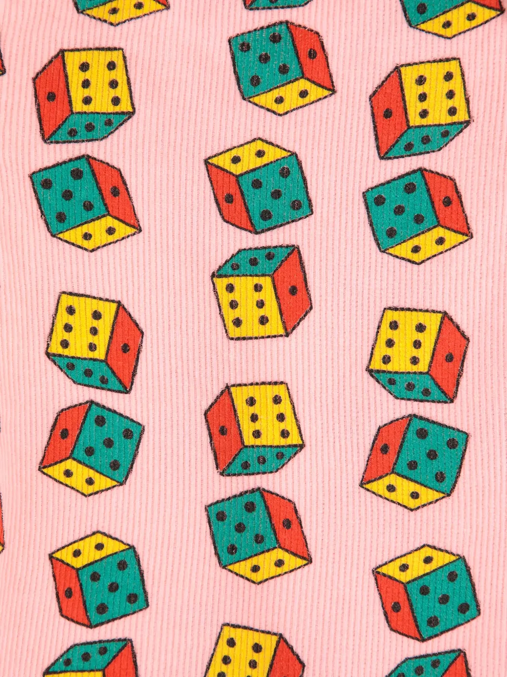 Bobo Choses Dice-print Corduroy Skirt In Pink