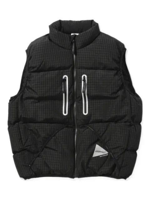 and Wander gadded gingham-pattern gilet