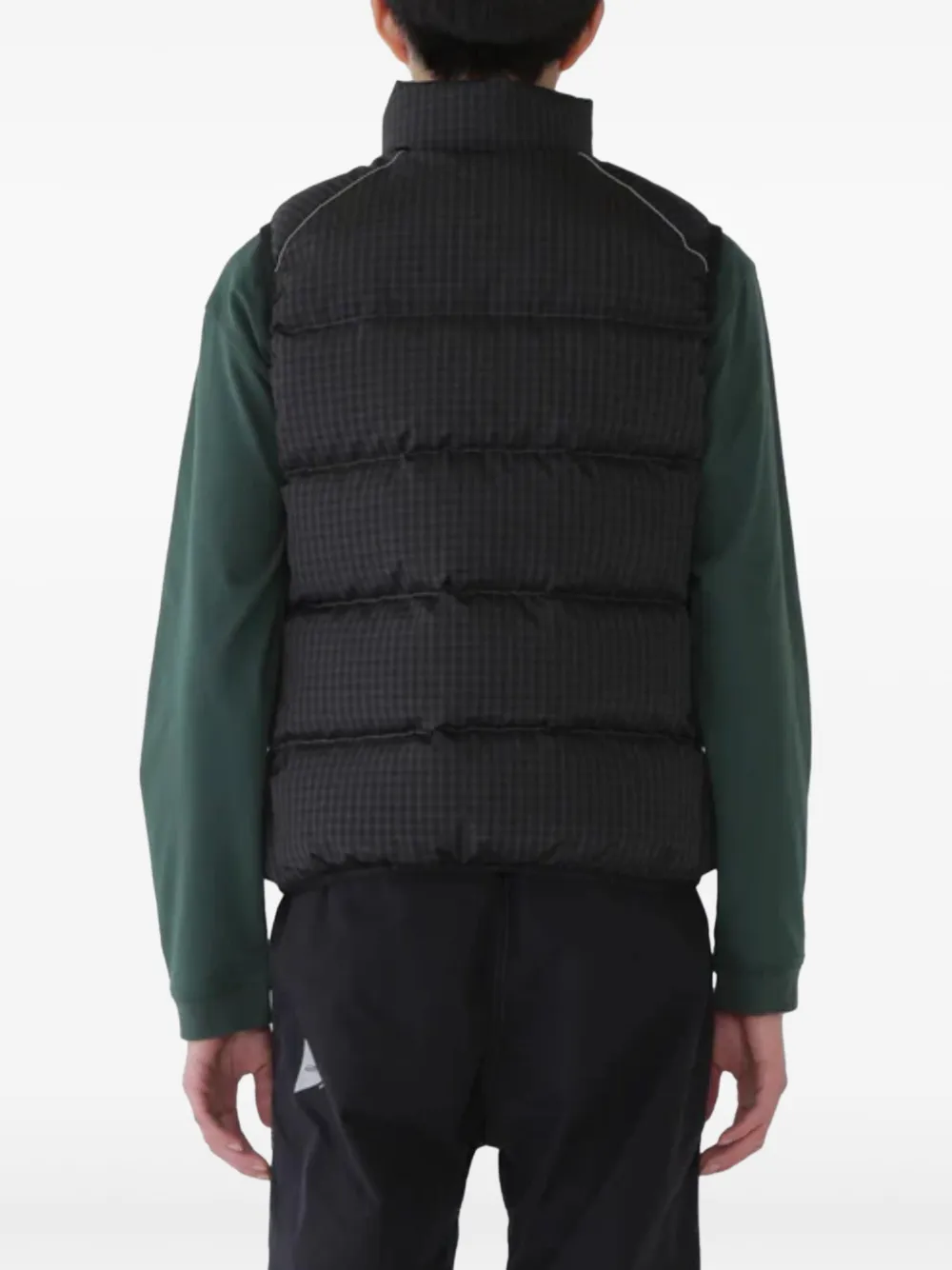 and Wander Gewatteerde bodywarmer met gingham-ruit Grijs