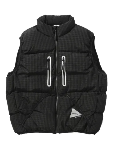 and Wander gadded gingham-pattern gilet