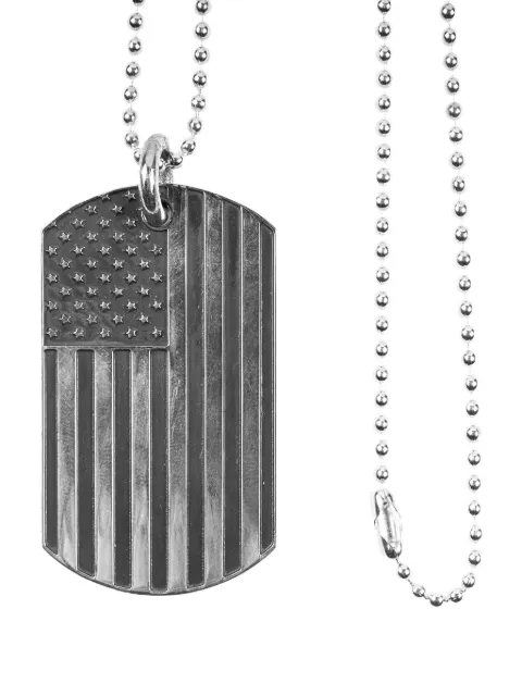 Chrome Hearts x Richard Stark American Flag tag necklace