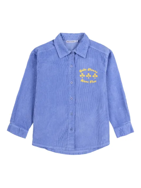 Bobo Choses Have Fun corduroy buttoned shirt