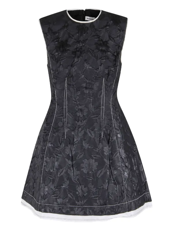 Simkhai Floral-print Mini Dress - Black