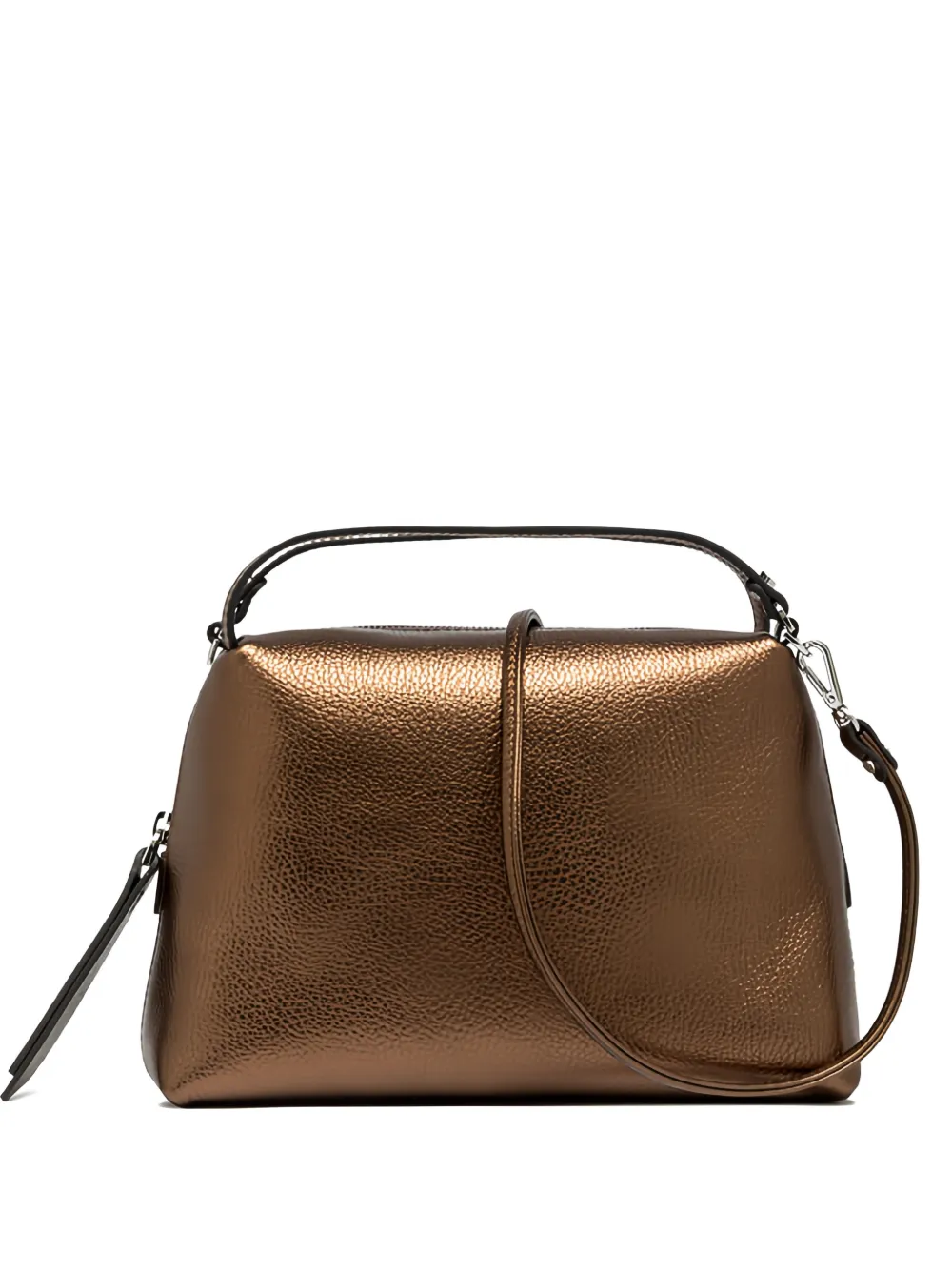 GIANNI CHIARINI Alifa metallic mini tote bag - Marrone