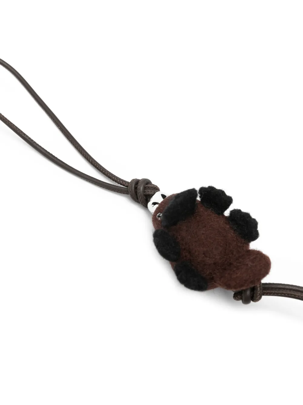  Loewe Platypus Charm Felt Keyring - Brown 