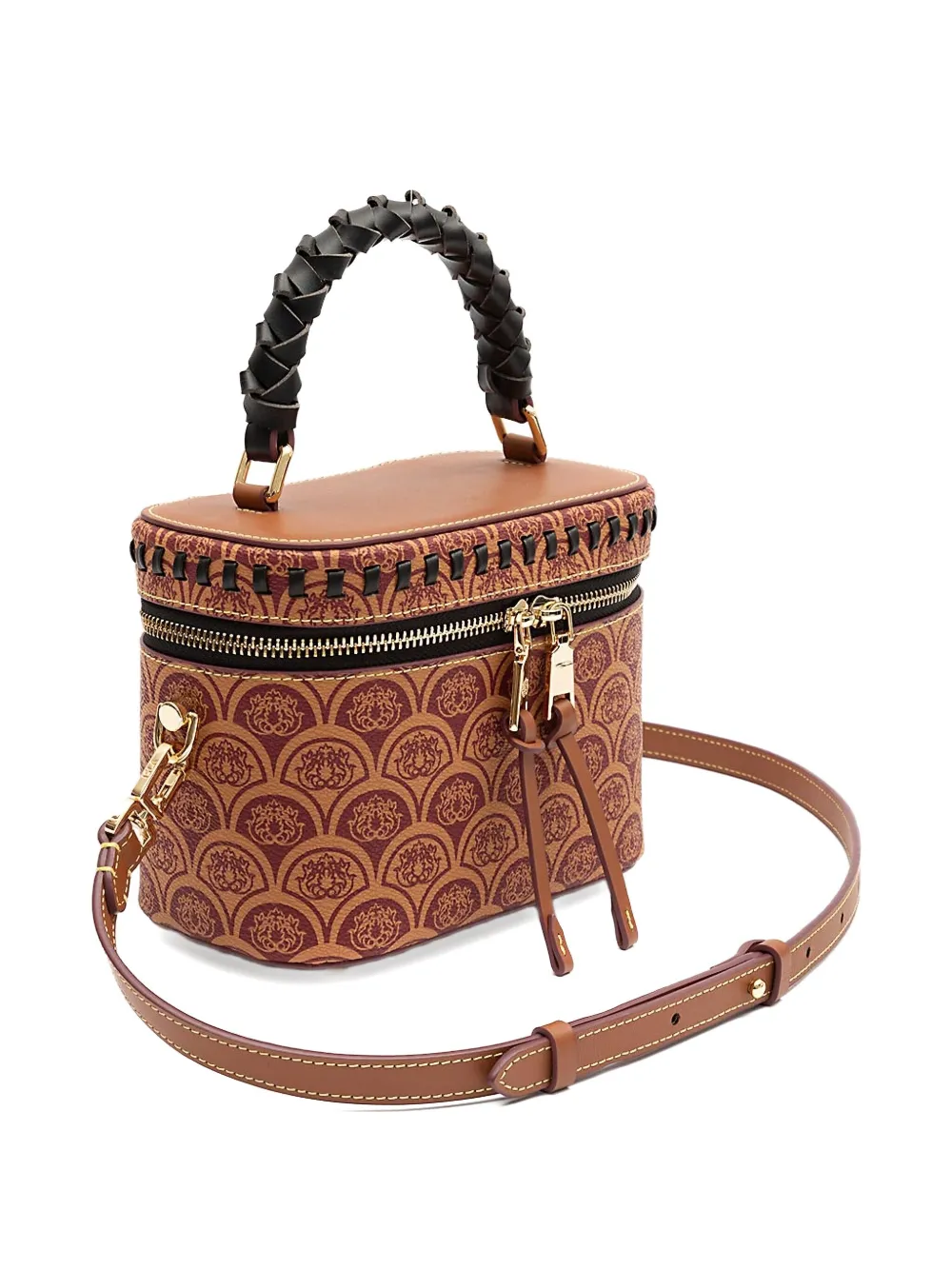 &isla Sirena Canvas Shoulder Bag In Brown