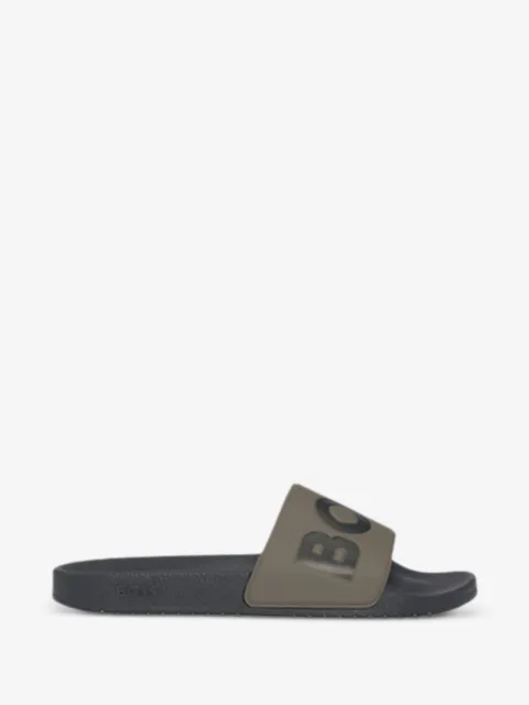 BOSS Italian-made slides with large logo detail