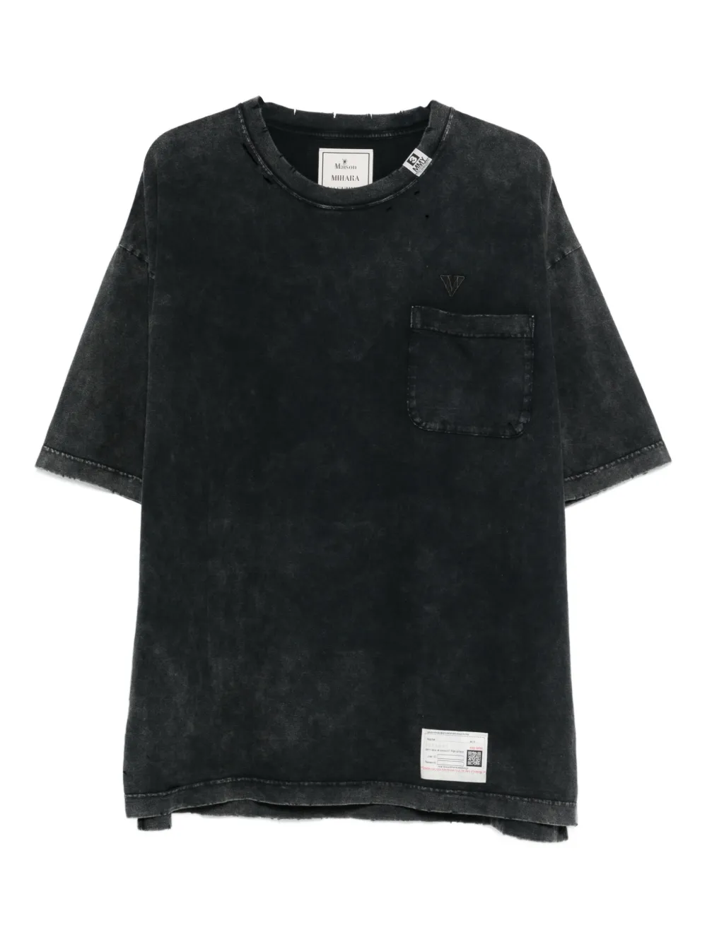 Maison MIHARA YASUHIRO playera con bolsillo | negro | Image 1