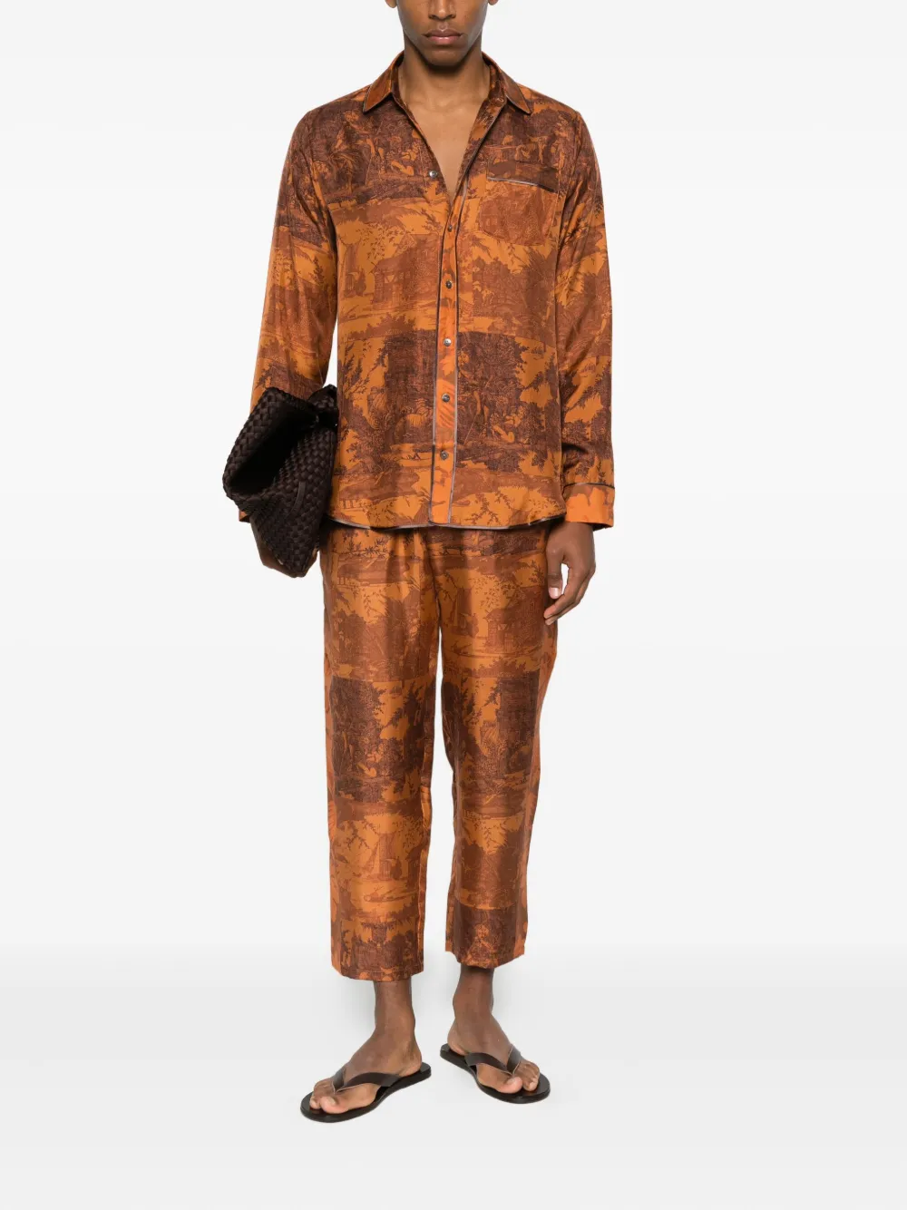 Pierre-Louis Mascia patchwork printed trousers | Cropped Trousers | Image 2