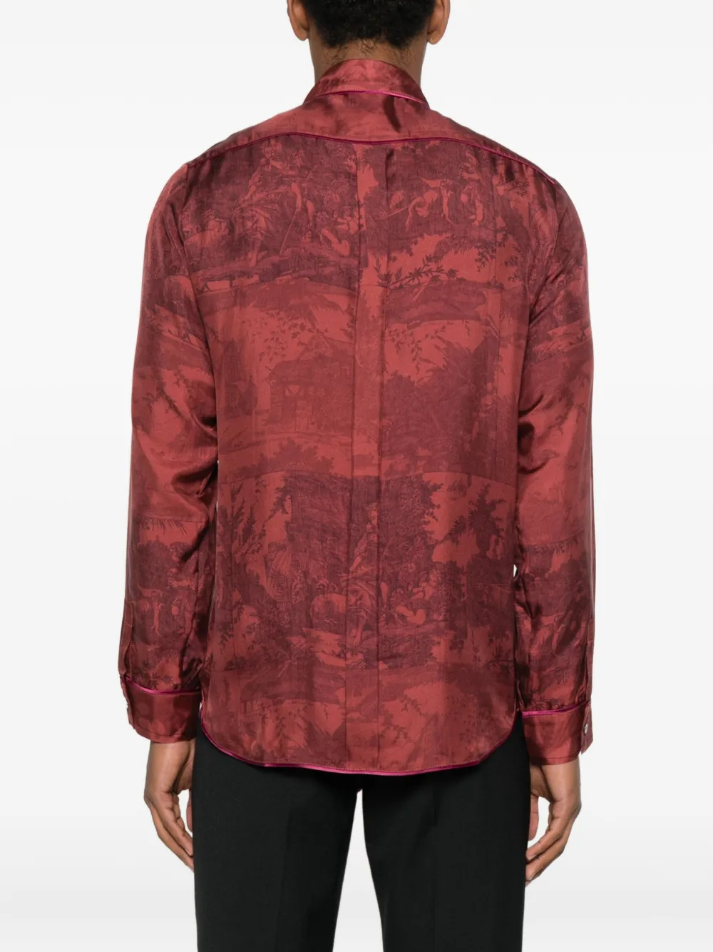 Pierre-louis Mascia Print Pocket Shirt In Red