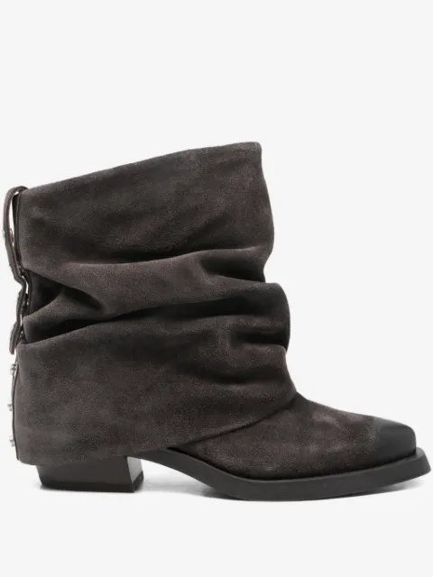 Ash 35mm ruched studded boots