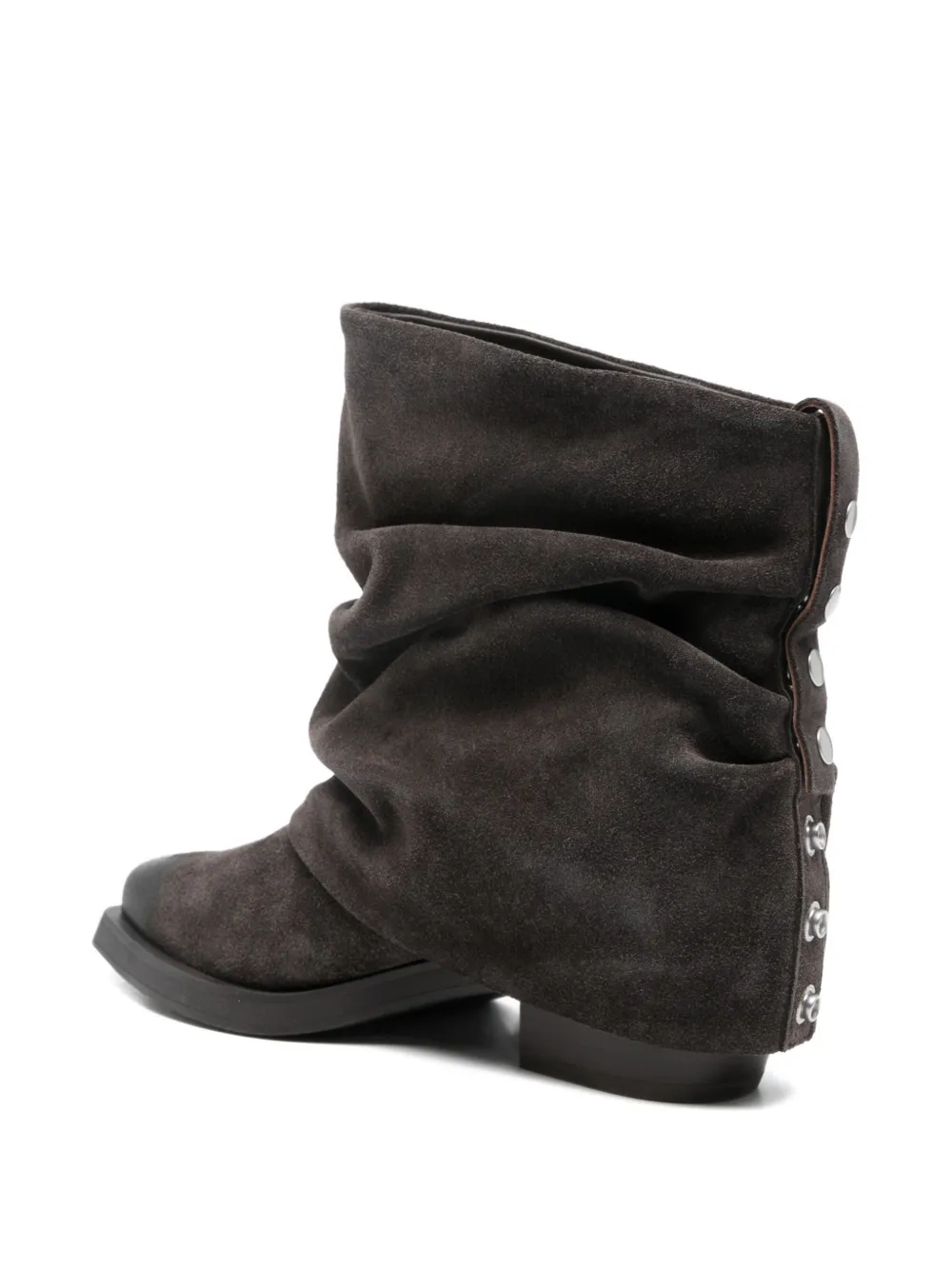 Ash 35 mm laarzen met ruches en studs Grijs