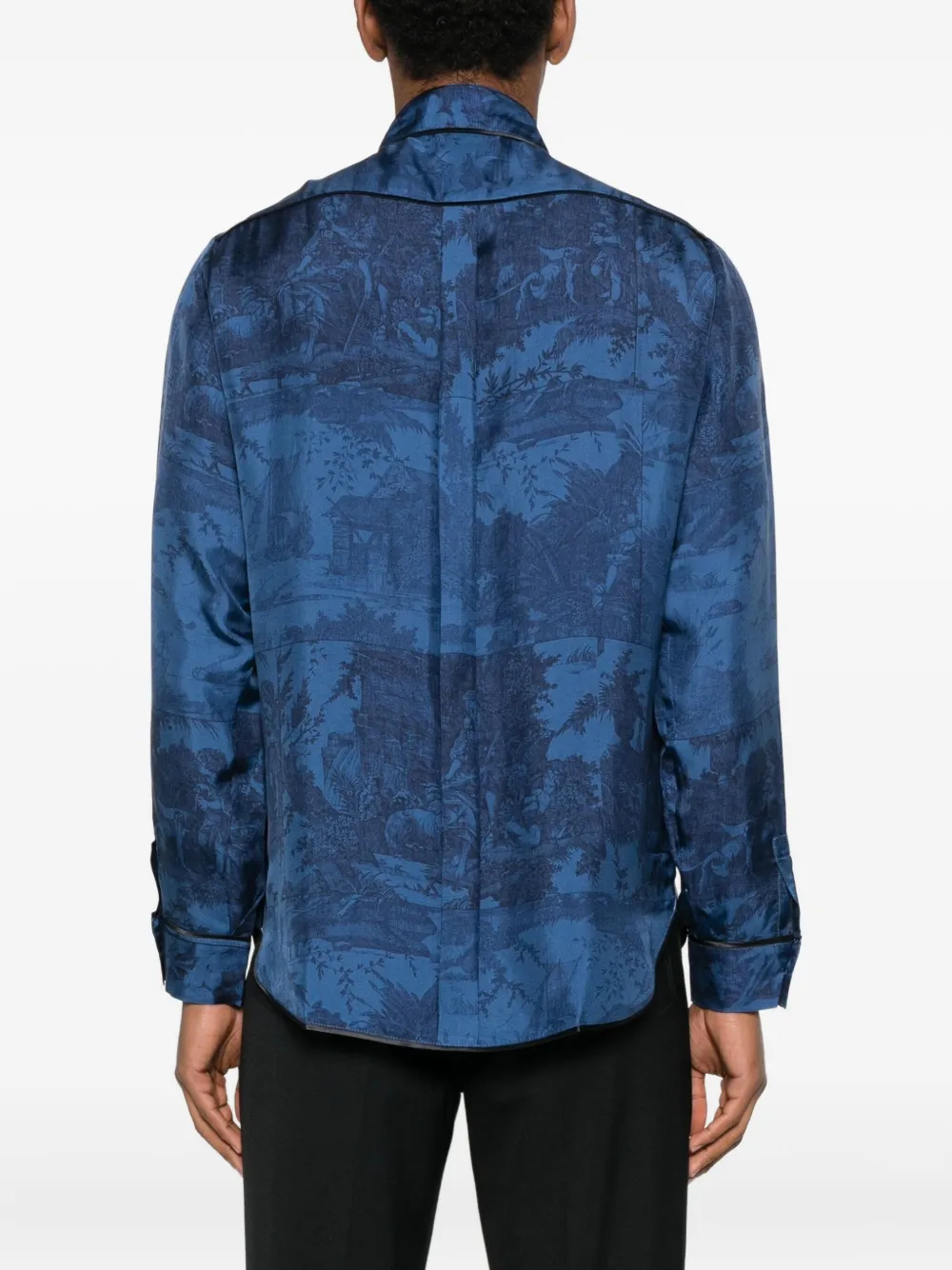 Pierre-Louis Mascia Shirt met print en knopen Blauw