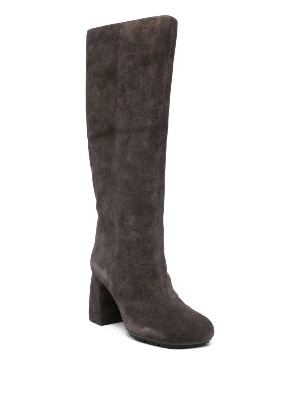Ash 90mm Eliah Block-heel Knee-high Boots In Brown