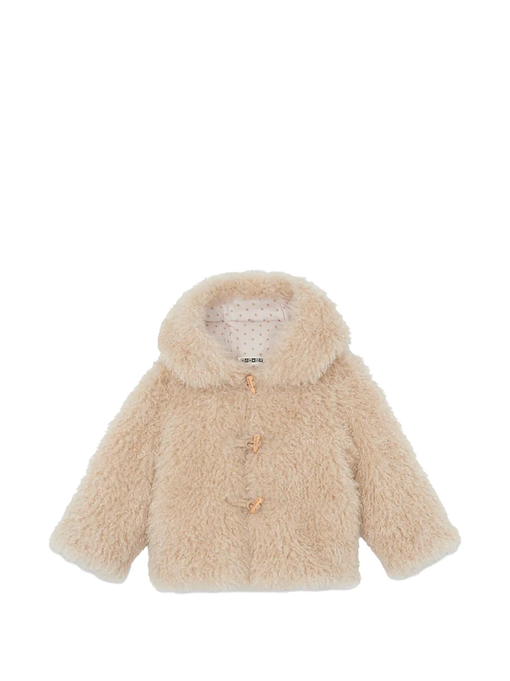 Bonton faux-fur hooded jacket - Neutrals