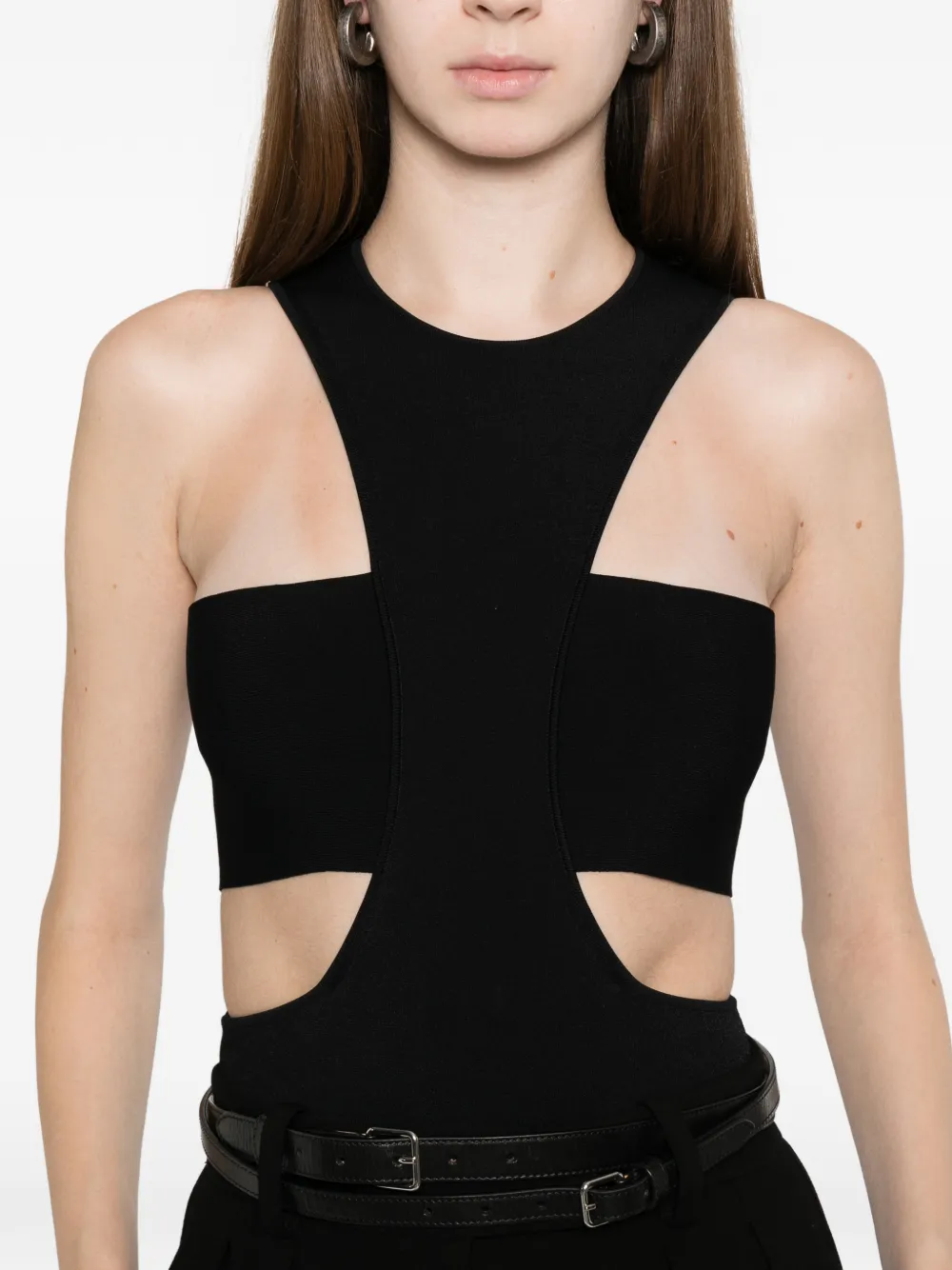 Alexander McQueen cutout top Zwart