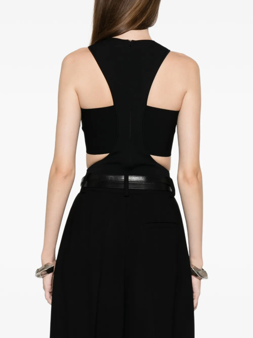Alexander McQueen cutout top Zwart