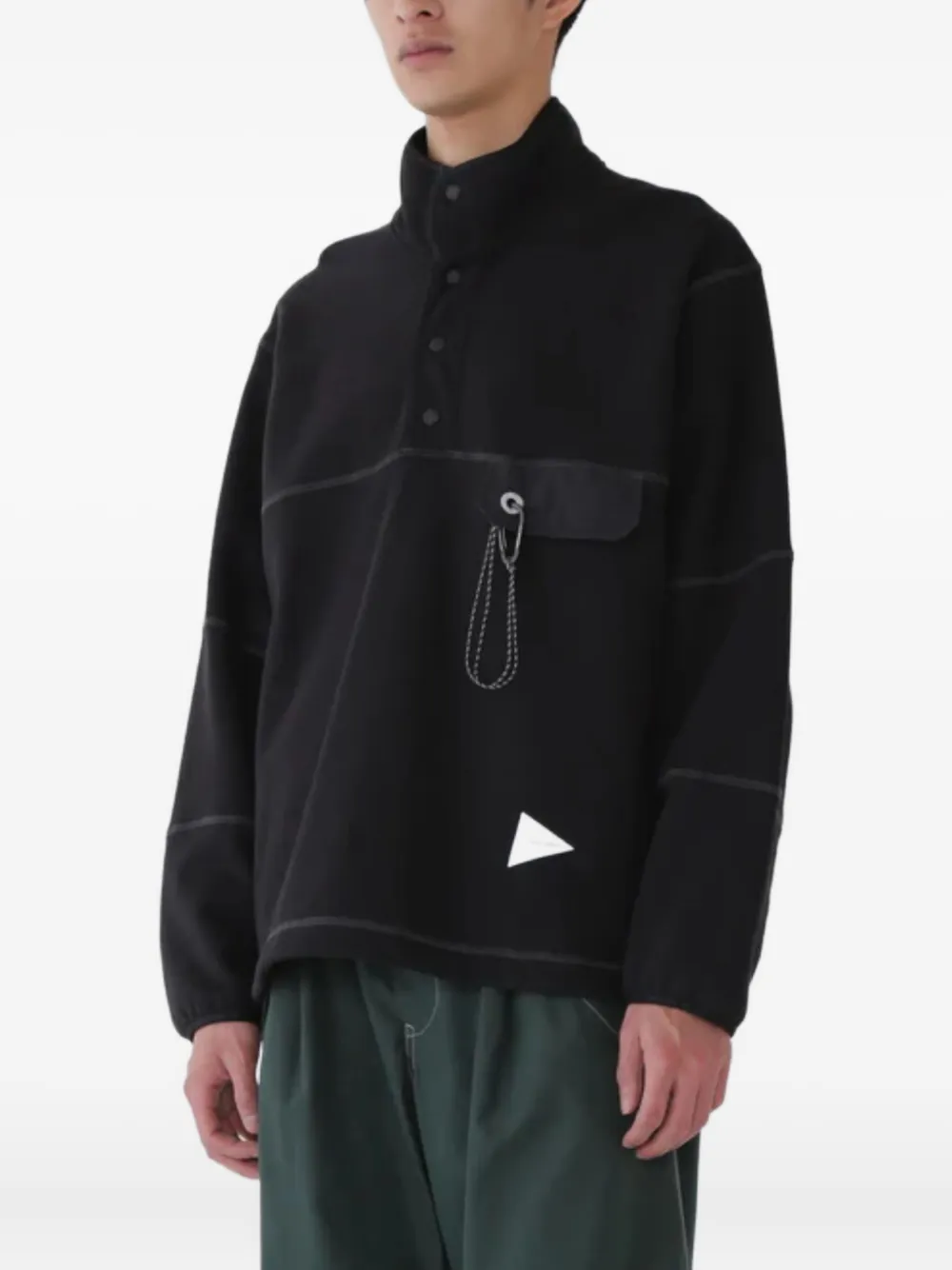 and Wander Trui met borstzak en knopen Zwart