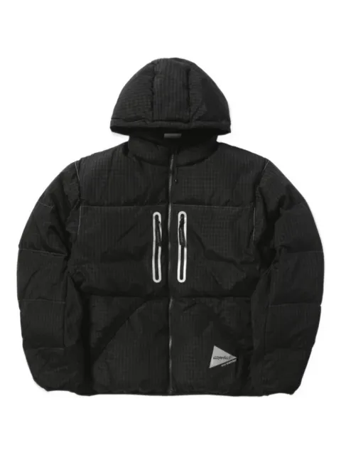 and Wander hooded checked jacket