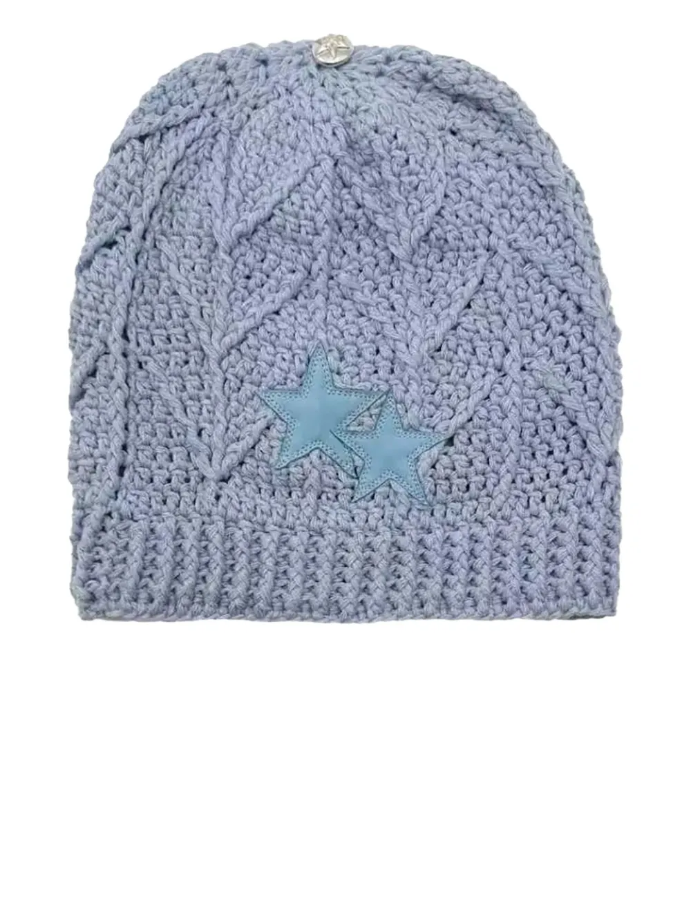Chrome Hearts star-patch beanie hat | Blue | Image 1