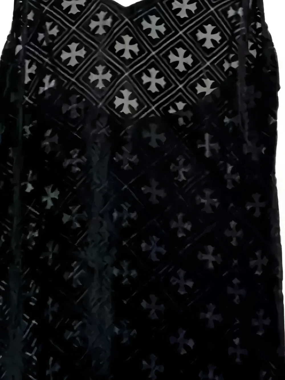  Chrome Hearts Monogram-pattern Mini Dress - Black 