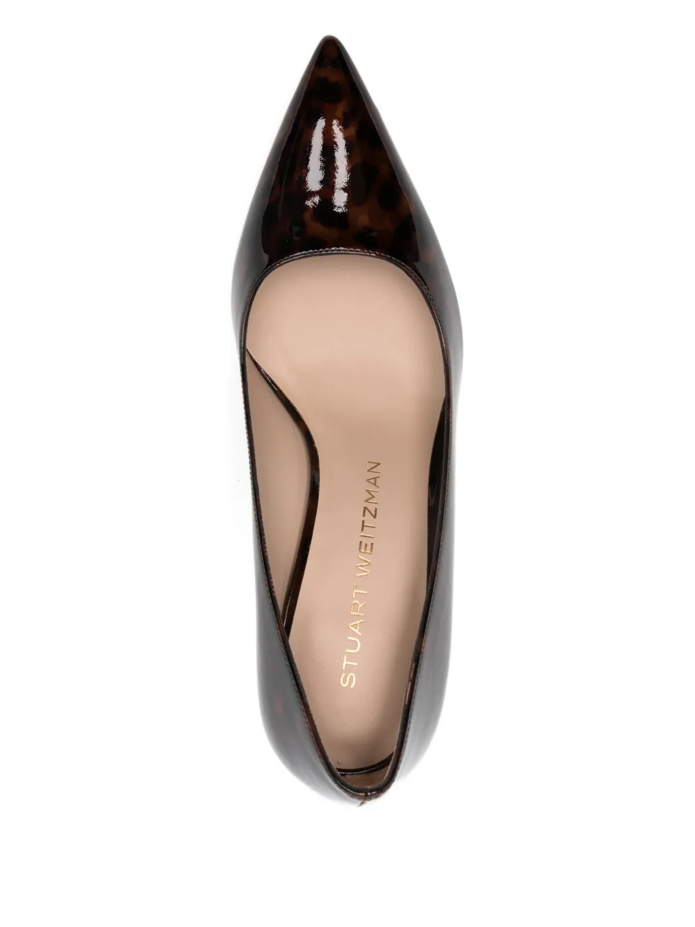 Stuart Weitzman 85mm Pointed-toe Pumps In Brown