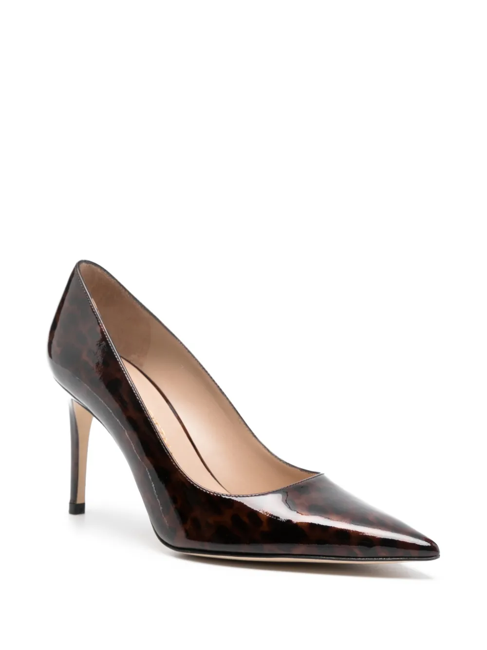 Stuart Weitzman 85mm Pointed-toe Pumps In Brown
