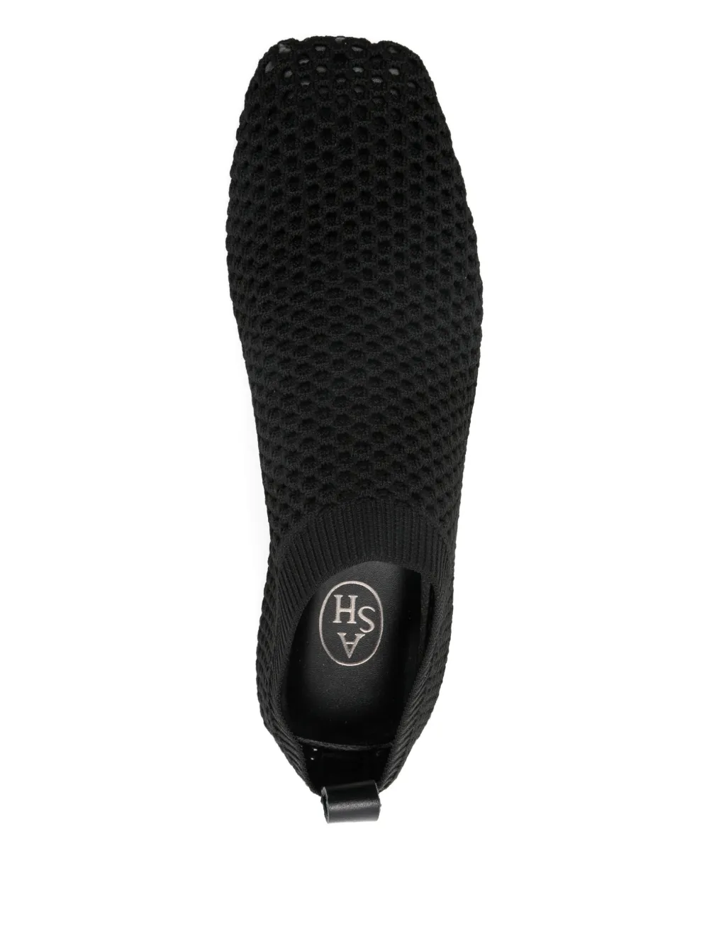 Ash Baby Square-toe Ballet Flats In Black