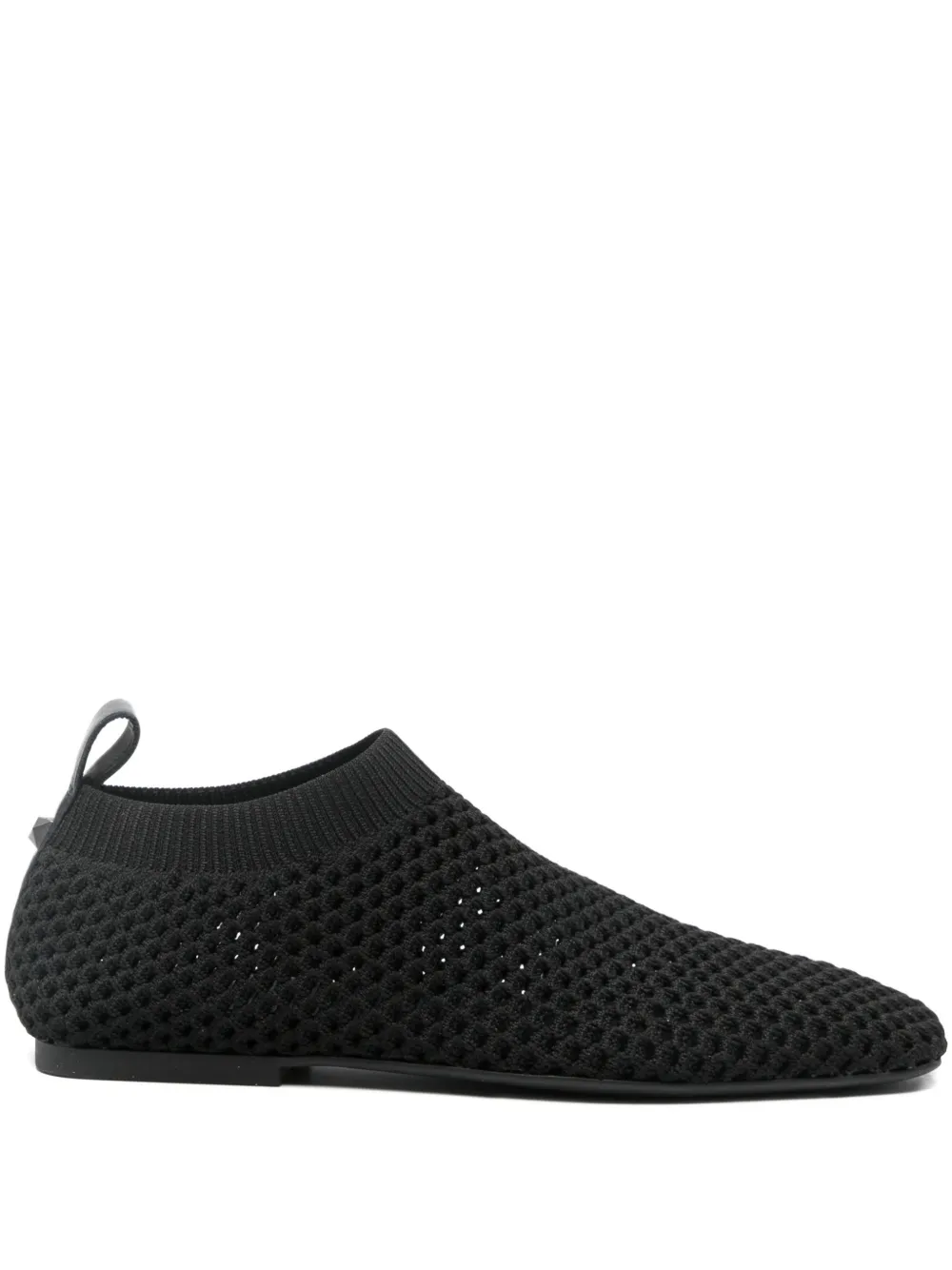 Ash Baby Square-toe Ballet Flats In Black