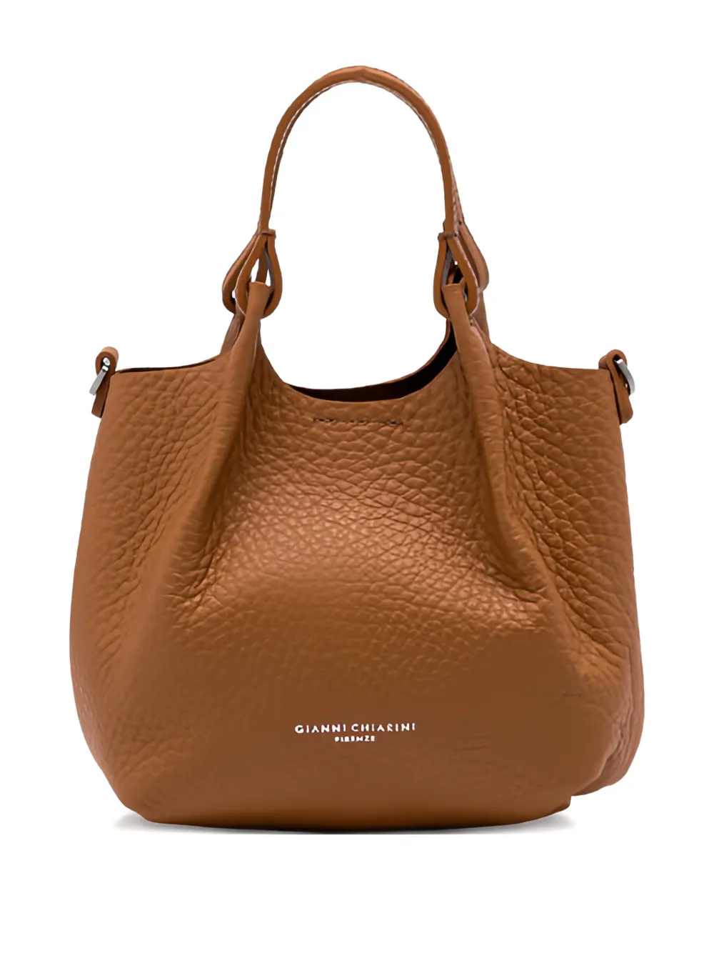GIANNI CHIARINI Dua grained-leather tote bag - Marrone
