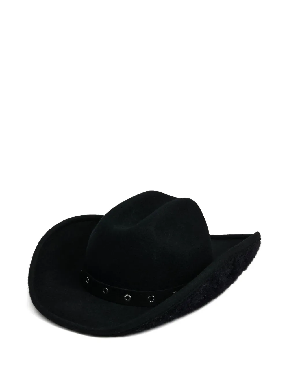 Fusalp curved-brim eyelet cowboy hat - Zwart
