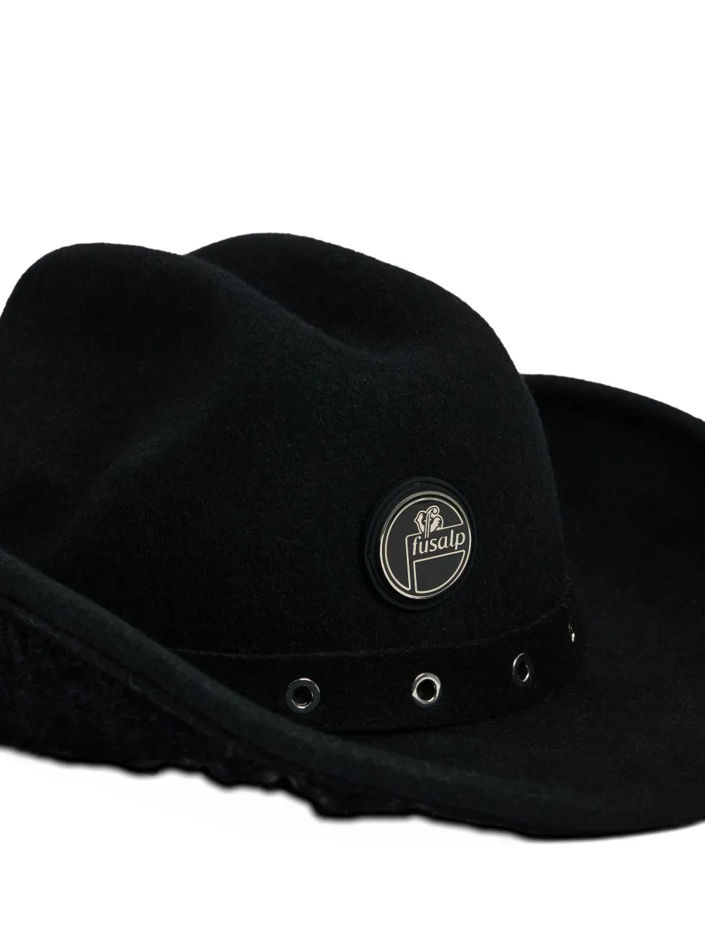 Fusalp Curved-brim Eyelet Cowboy Hat In Black