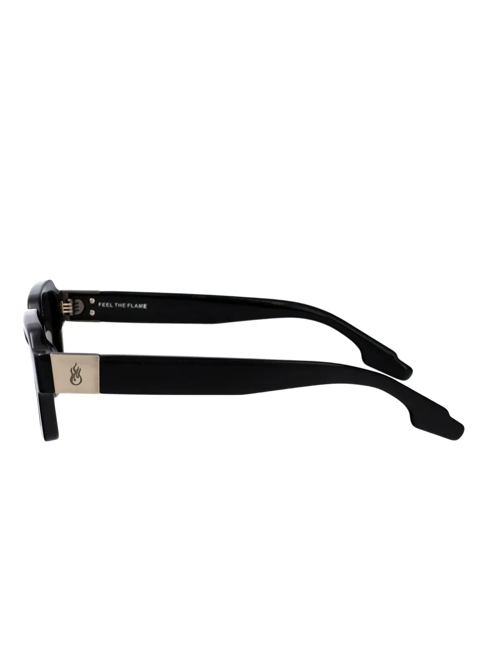 Vision Of Super Zonnebril met rechthoekig montuur en logo Zwart