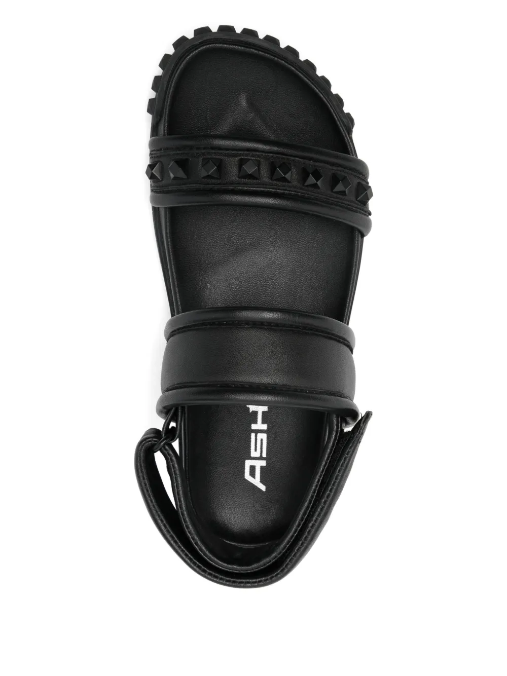 Ash Studded Strap Sandals In Black
