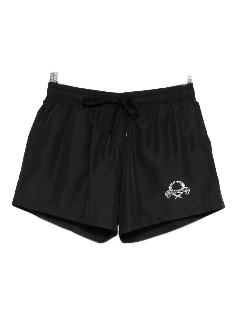 Moschino logo drawstring beach shorts - Nero