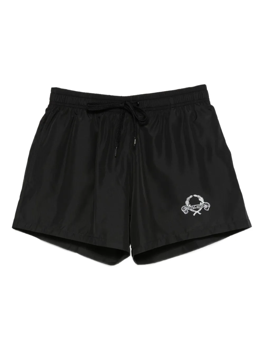 Moschino logo drawstring beach shorts | Black | Image 1