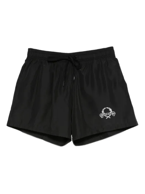 Moschino logo drawstring beach shorts