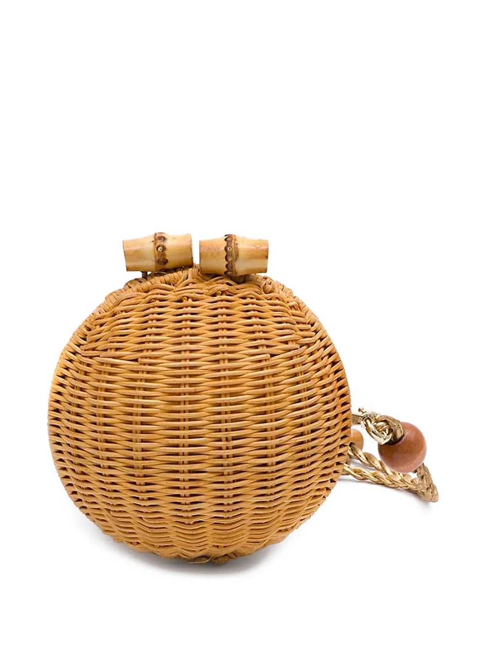 Isla Esfera Rattan clutch - Beige