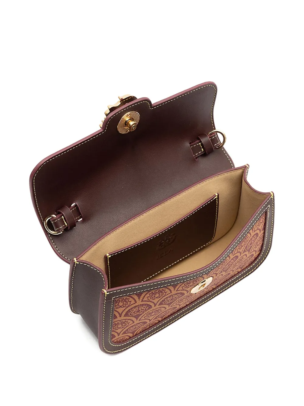 &isla Sirena Canvas Shoulder Bag In Brown