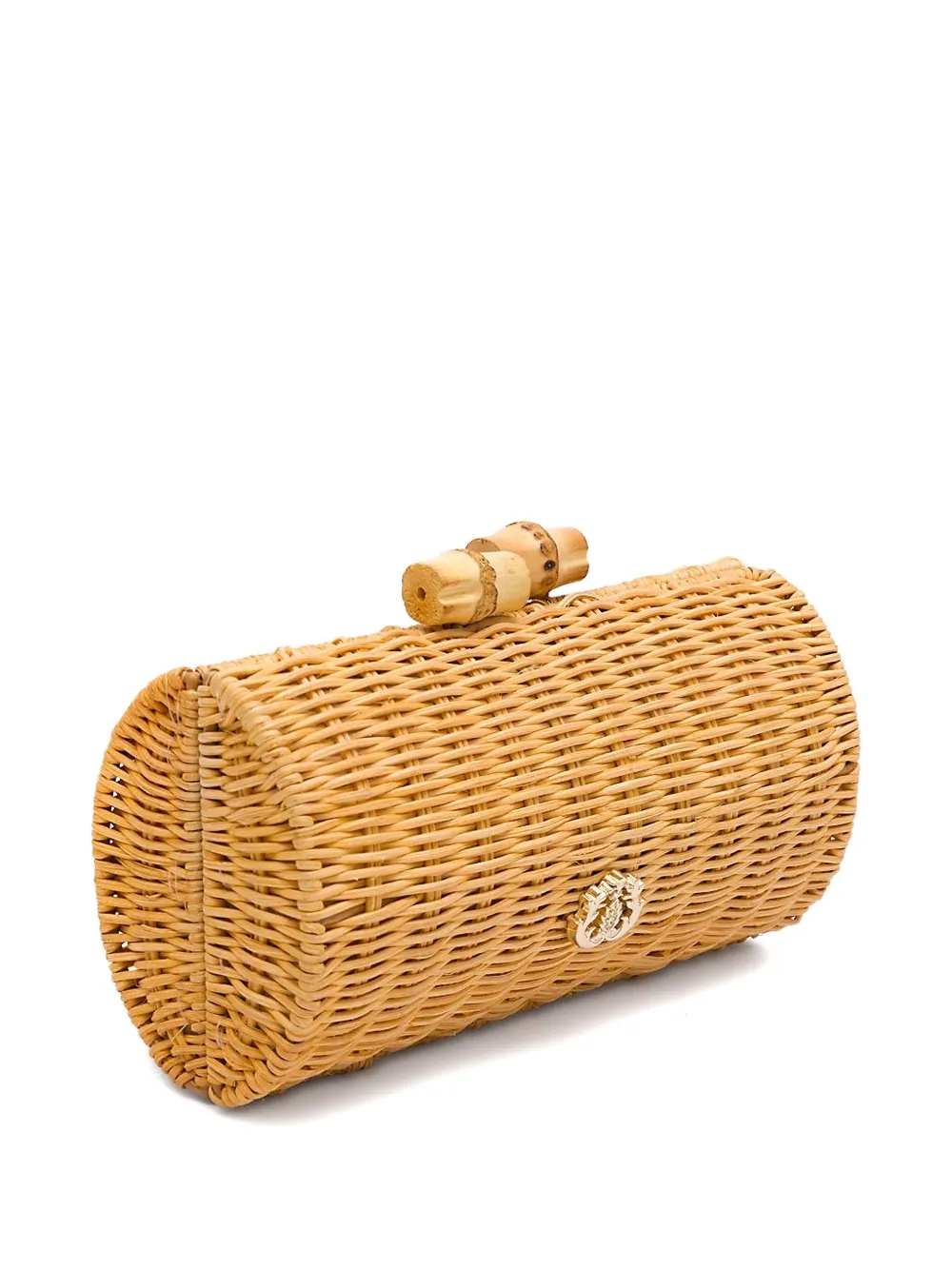Isla Rattan clutch bag - Beige