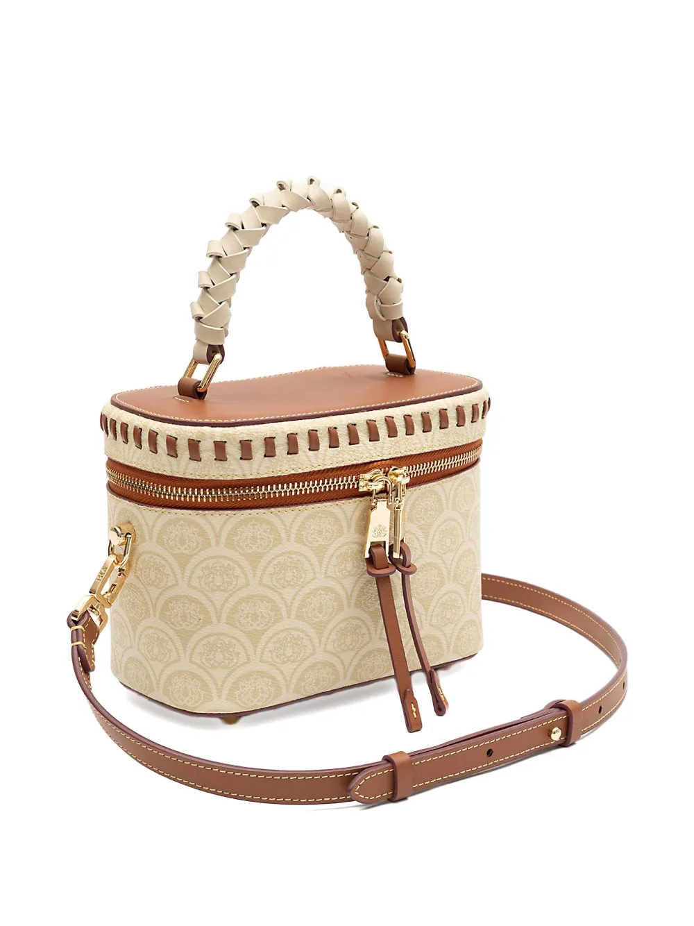 &isla Sirena Canvas Shoulder Bag In Brown