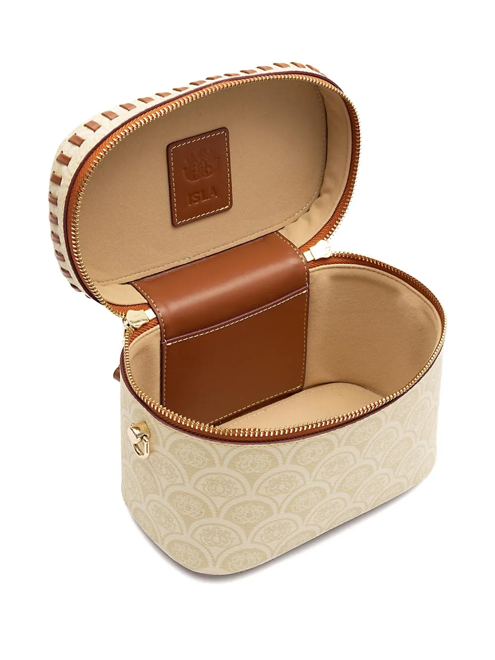 &isla Sirena Canvas Shoulder Bag In Brown