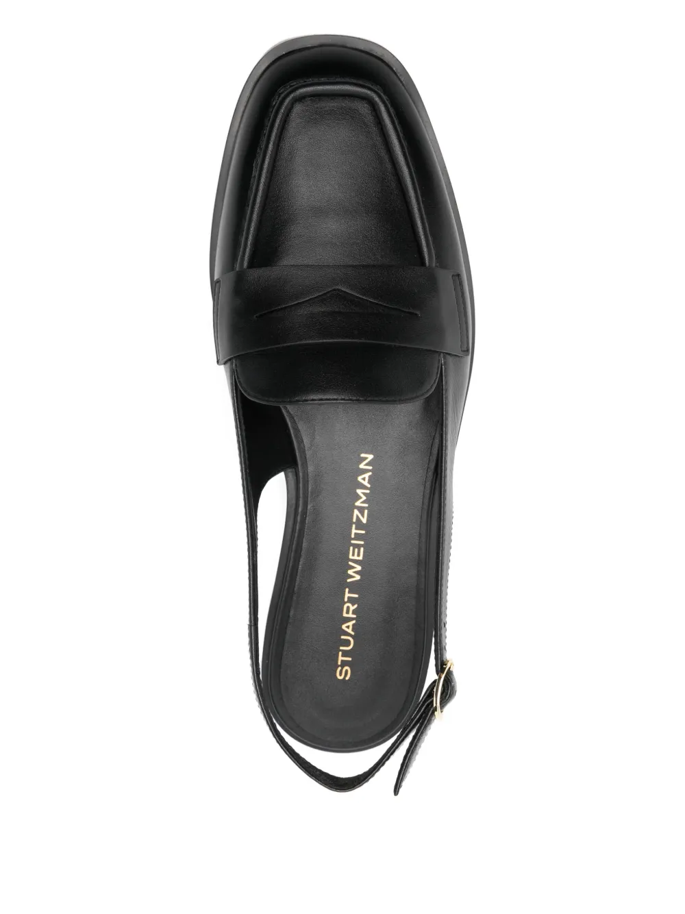 Stuart Weitzman Slingback Loafers In Black