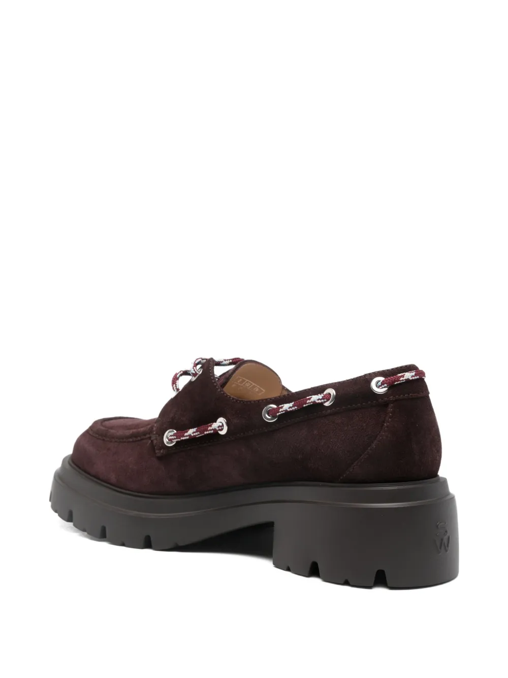 Stuart Weitzman 50mm Lace-up Platform Loafers In Brown