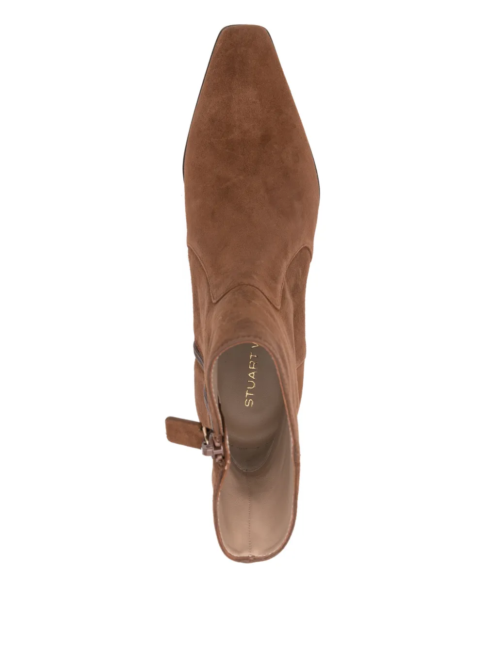 Stuart Weitzman 55mm Square-toe Boots In Brown