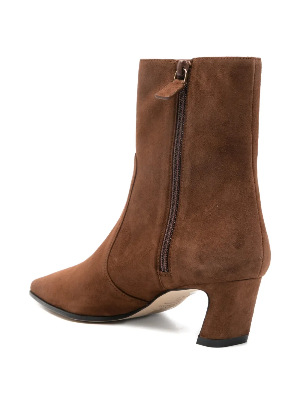 Stuart Weitzman 55mm Square-toe Boots In Brown